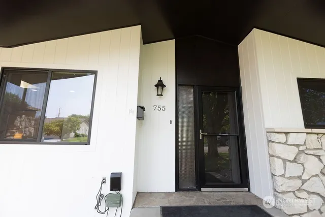 a view of front door