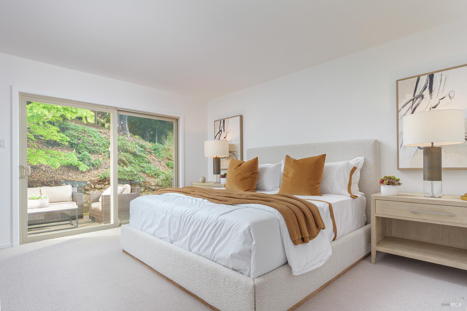 9 Underhill Road Mill Valley, CA 94941 - Photo 15 of 27 a bed room with a bed and a large window