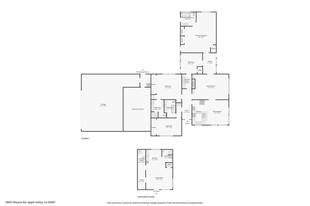 18947 Waseca Road Apple Valley, CA 92307 - Photo 34 of 34 a picture of floor plan