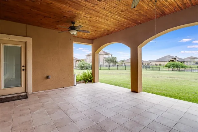 a view of a room with a large window