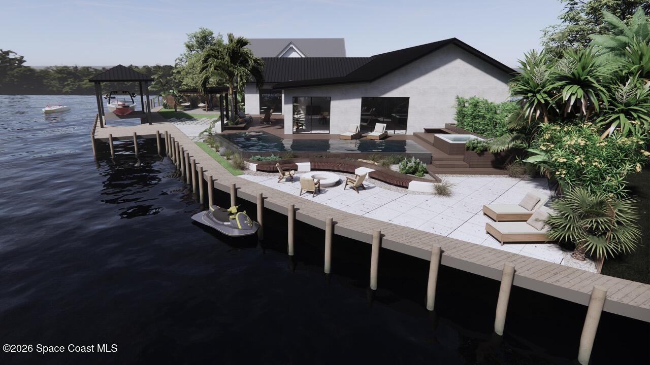 1224 Samar Road Cocoa Beach, FL 32931 - Photo 29 of 56 a dinning table and chairs in the patio