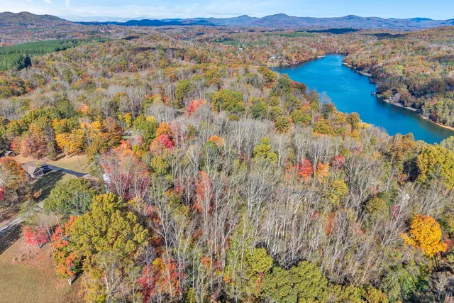 a view of lake and mountain