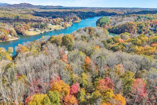 a view of lake and mountain