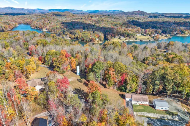 a view of lake and mountain