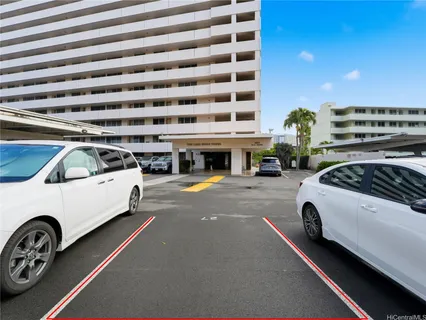 a view of a car garage