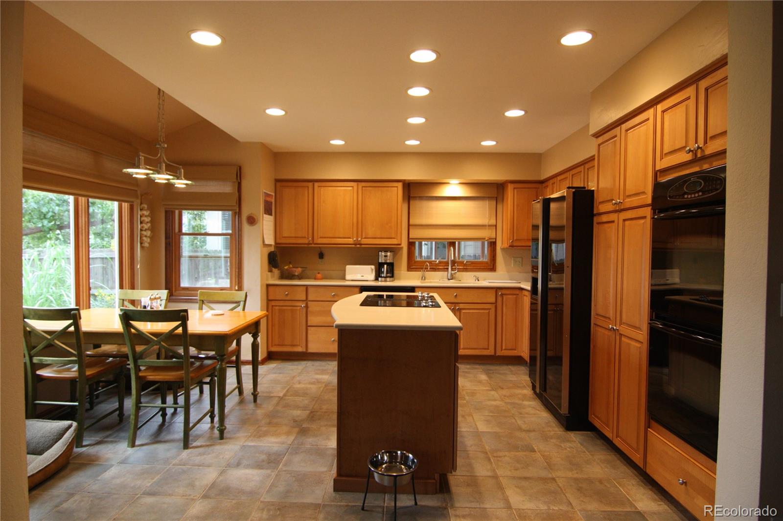8435 Sweet Water Road Lone Tree, CO 80124 - Photo 2 of 24 a kitchen with counter top space cabinets and stainless steel appliances