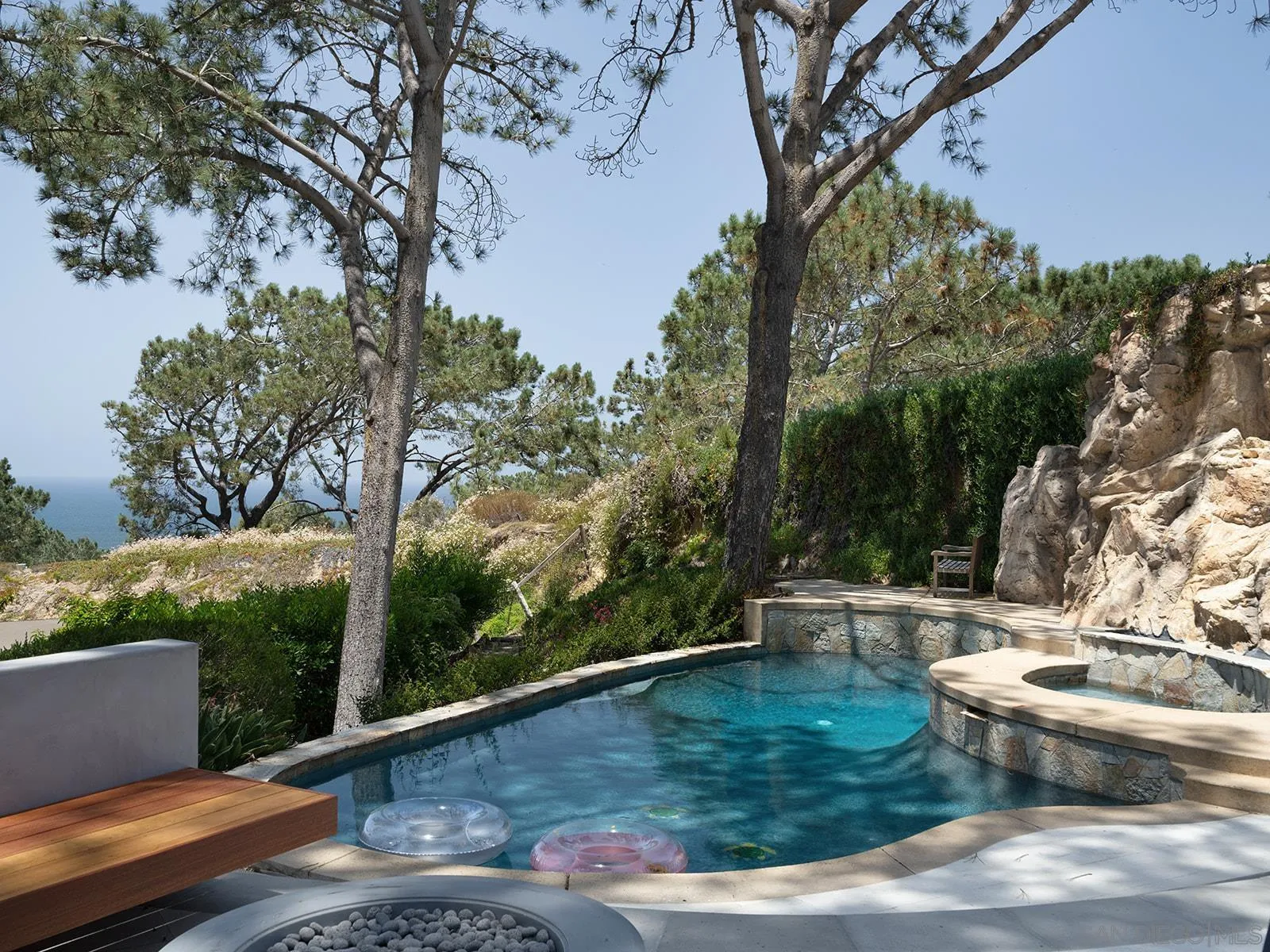 390 Hidden Pines Road Del Mar, CA 92014 - Photo 9 of 46 a view of a swimming pool with a patio