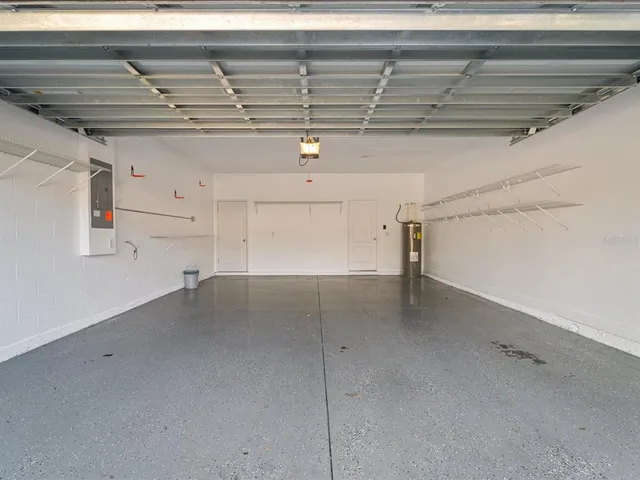 a view of a garage