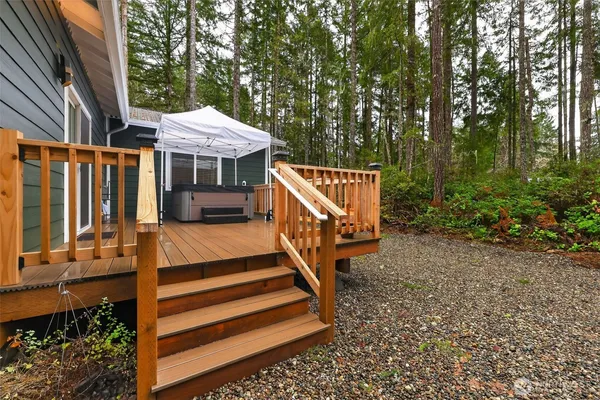 a view of outdoor space and deck