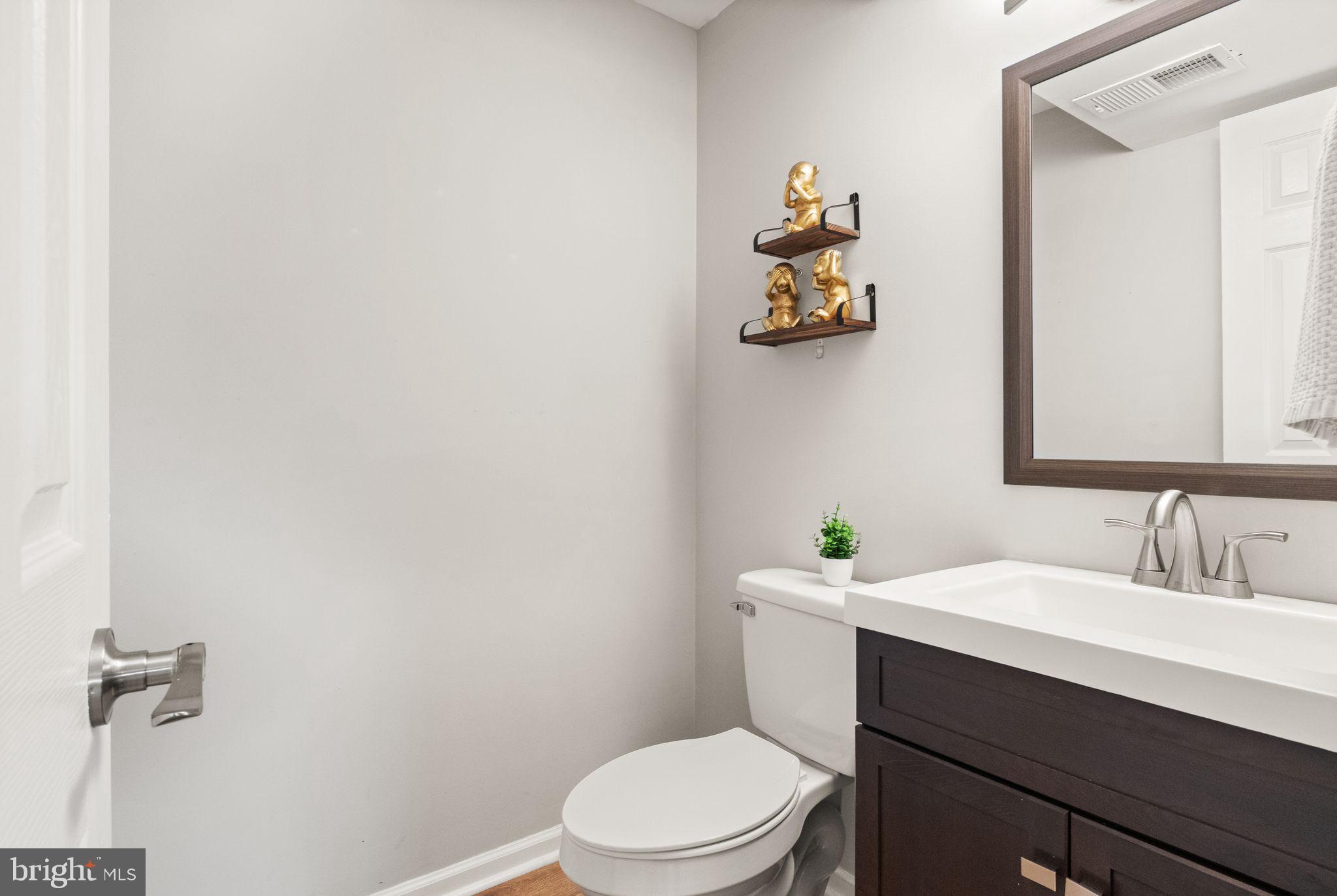 413 George Street Winchester, VA 22601 - Photo 39 of 54 a bathroom with a sink mirror and toilet