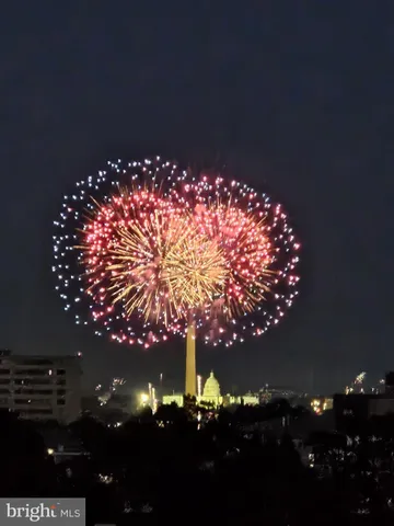 a city view with tall buildings
