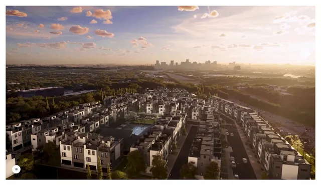 a view of city and ocean