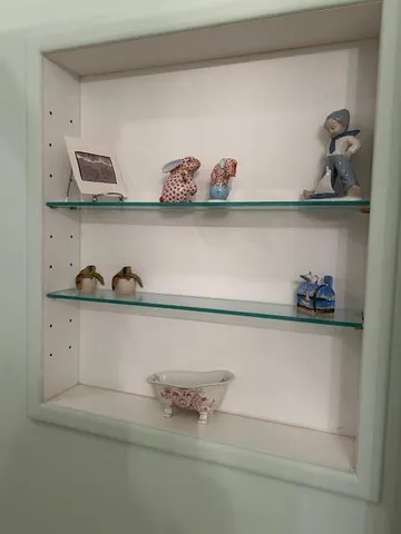 a close view of kitchen cabinets