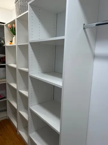 a utility room with closet