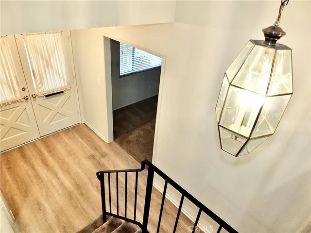 an empty room with closet