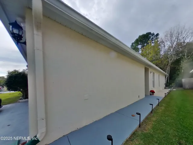 a view of an outdoor space with a porch