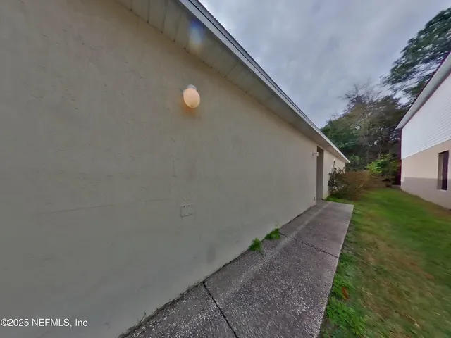 a backyard of a house