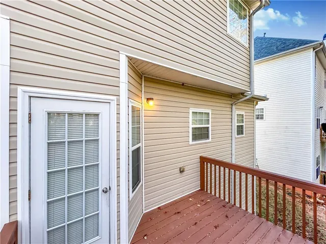 a view of a wooden deck