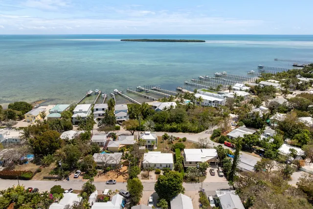 a view of a city with an ocean