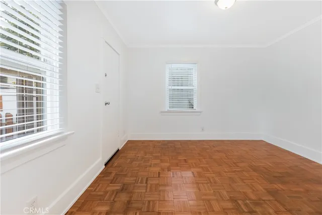 an empty room with a window