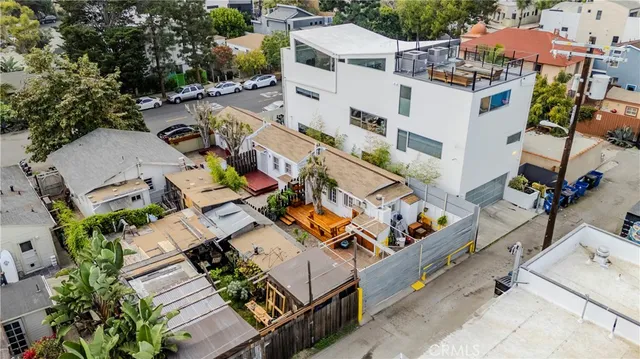 an aerial view of multiple house