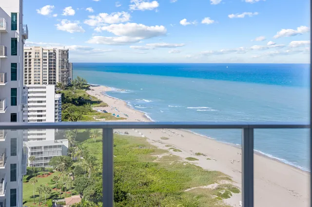 a view of sky from a balcony