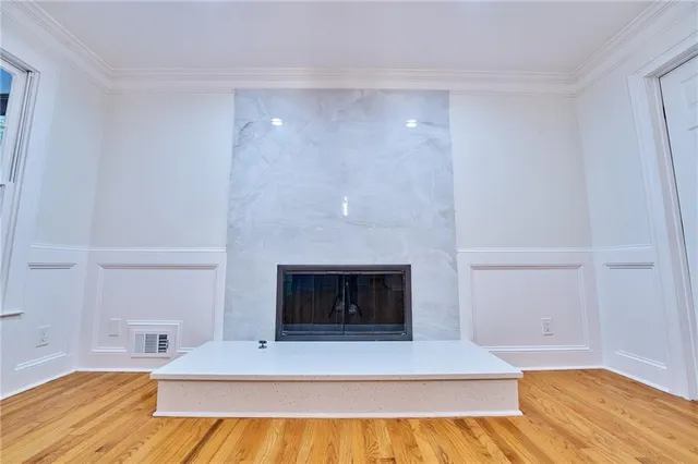a view of outdoor space with deck and trees