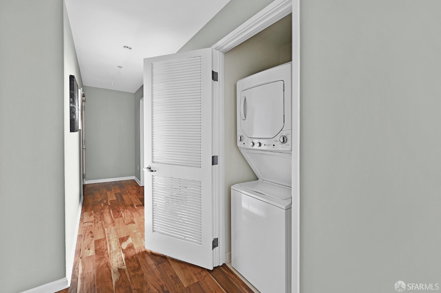 400 Beale Street, Unit 2006 San Francisco, CA 94105 - Photo 16 of 40 a view of hallway with wooden floor