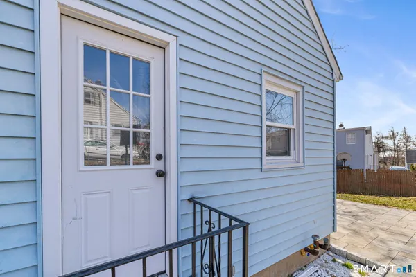 a view of front door and porch