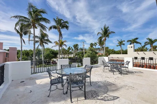 a view of a yard with an outdoor space