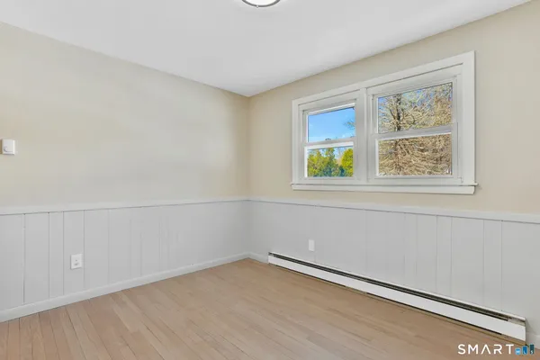 an empty room with a window