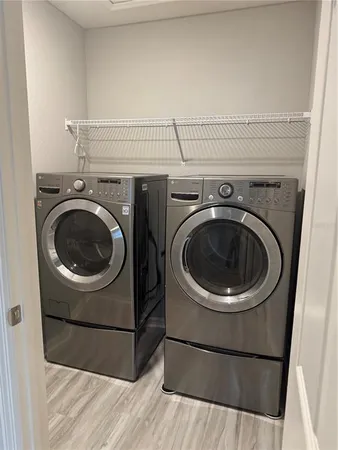 a close view of closet