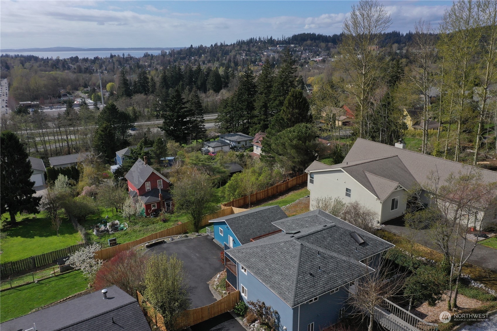 1818 35th Street Bellingham, WA 98229 - Photo 38 of 39 an aerial view of a house with garden space and street view