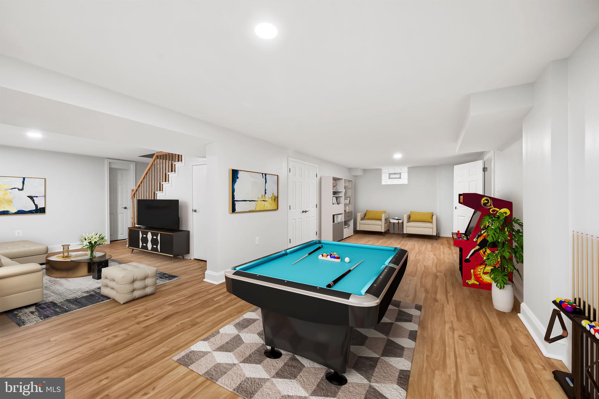 512 Holden Road Towson, MD 21286 - Photo 32 of 46 Lower level finished basement (virtually staged)