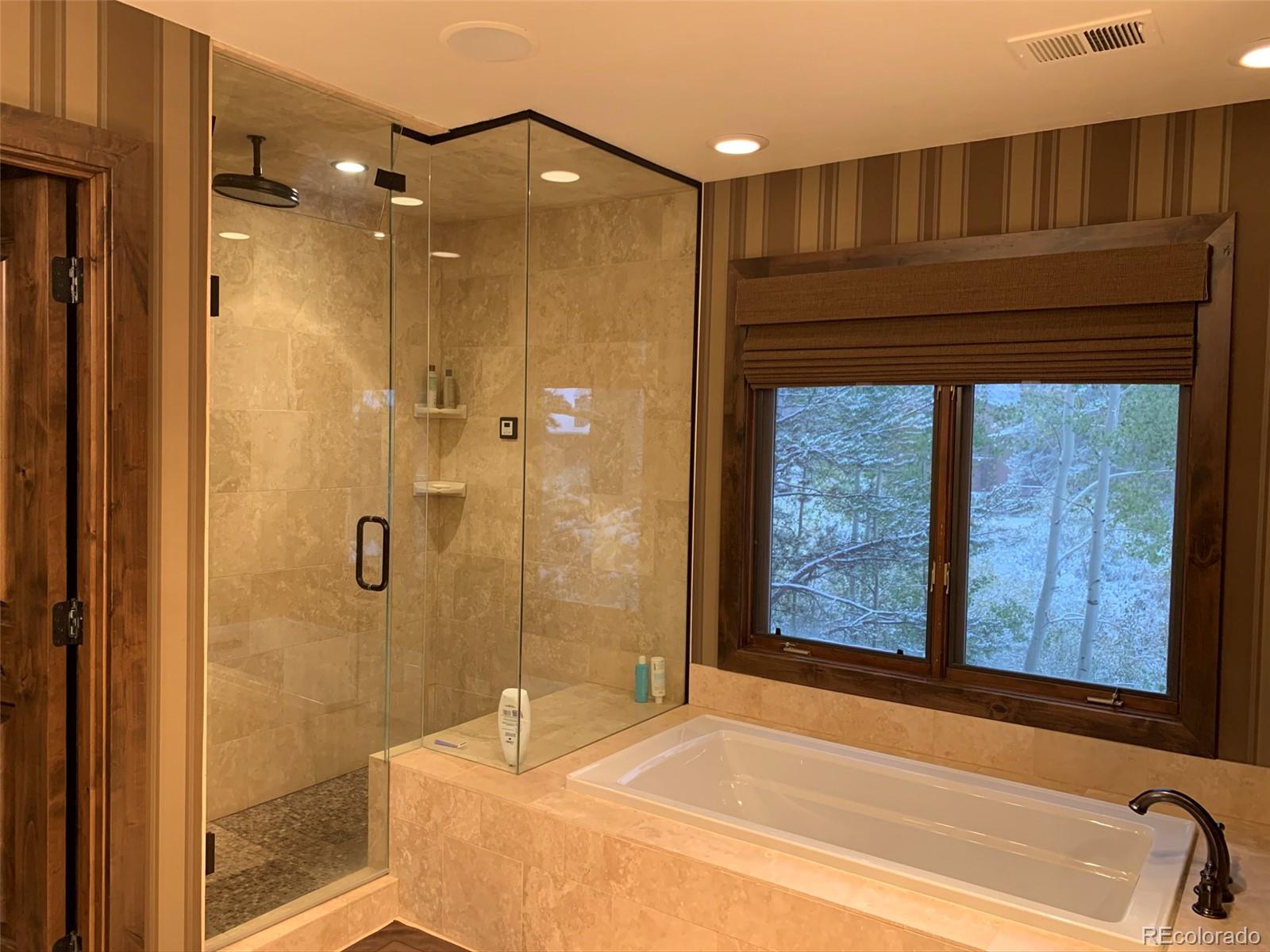 5148 Gore Circle Vail, CO 81657 - Photo 17 of 22 a bathroom with a bathtub and a shower