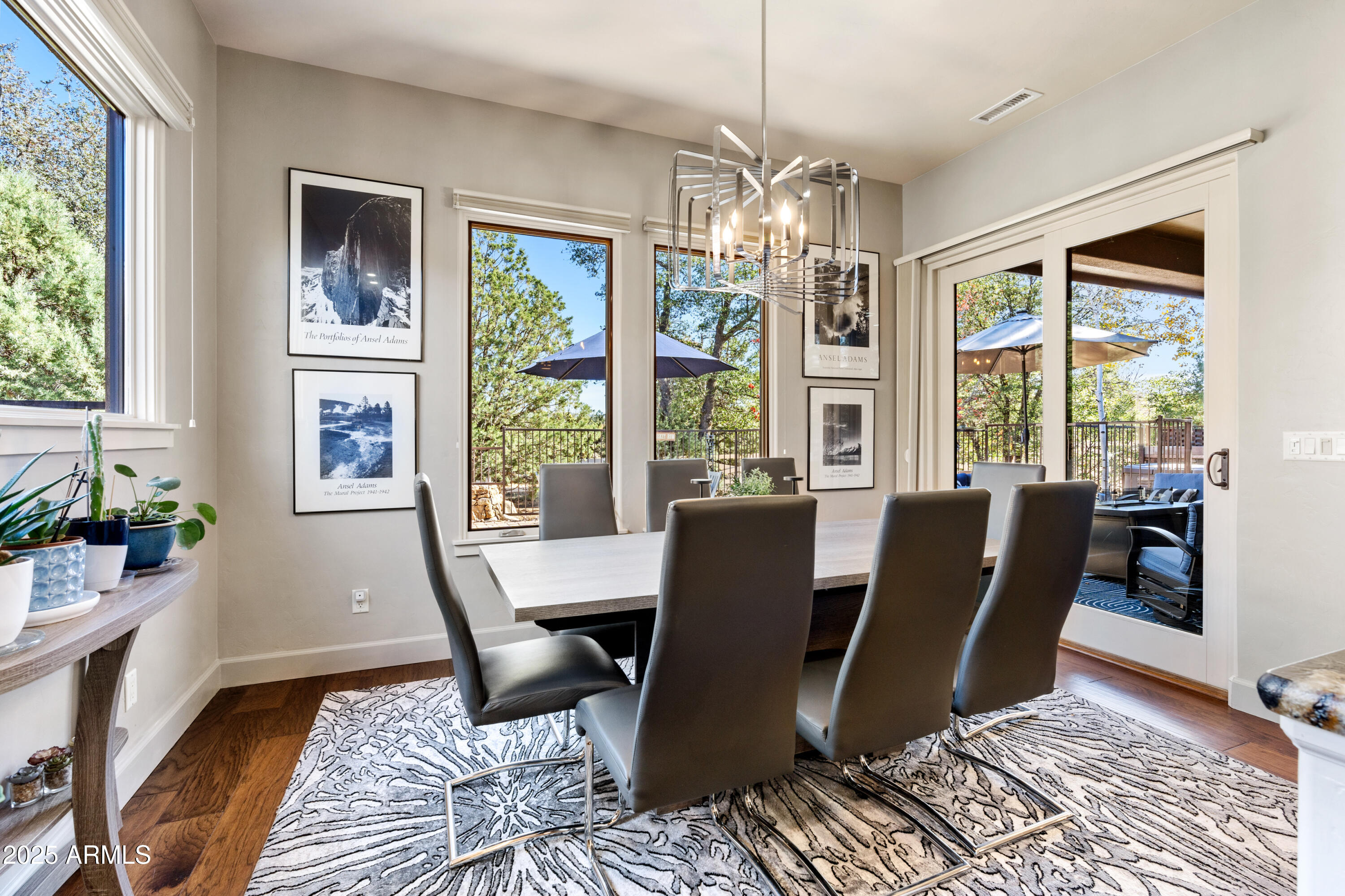 1672 Stable Rock Road Prescott, AZ 86303 - Photo 17 of 47 a view of a dining room with furniture wooden floor and chandelier