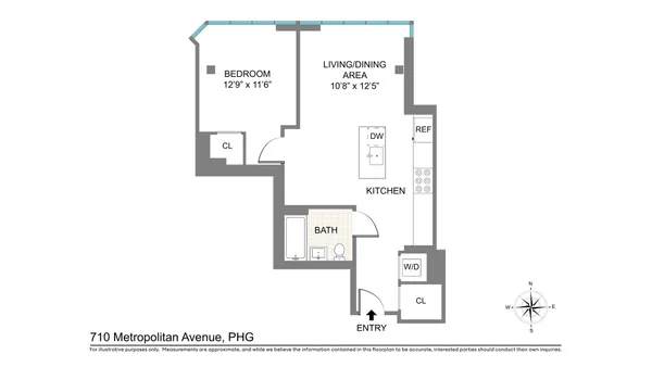 $1,225,000 | 710 Metropolitan Avenue, Unit PHG | Williamsburg