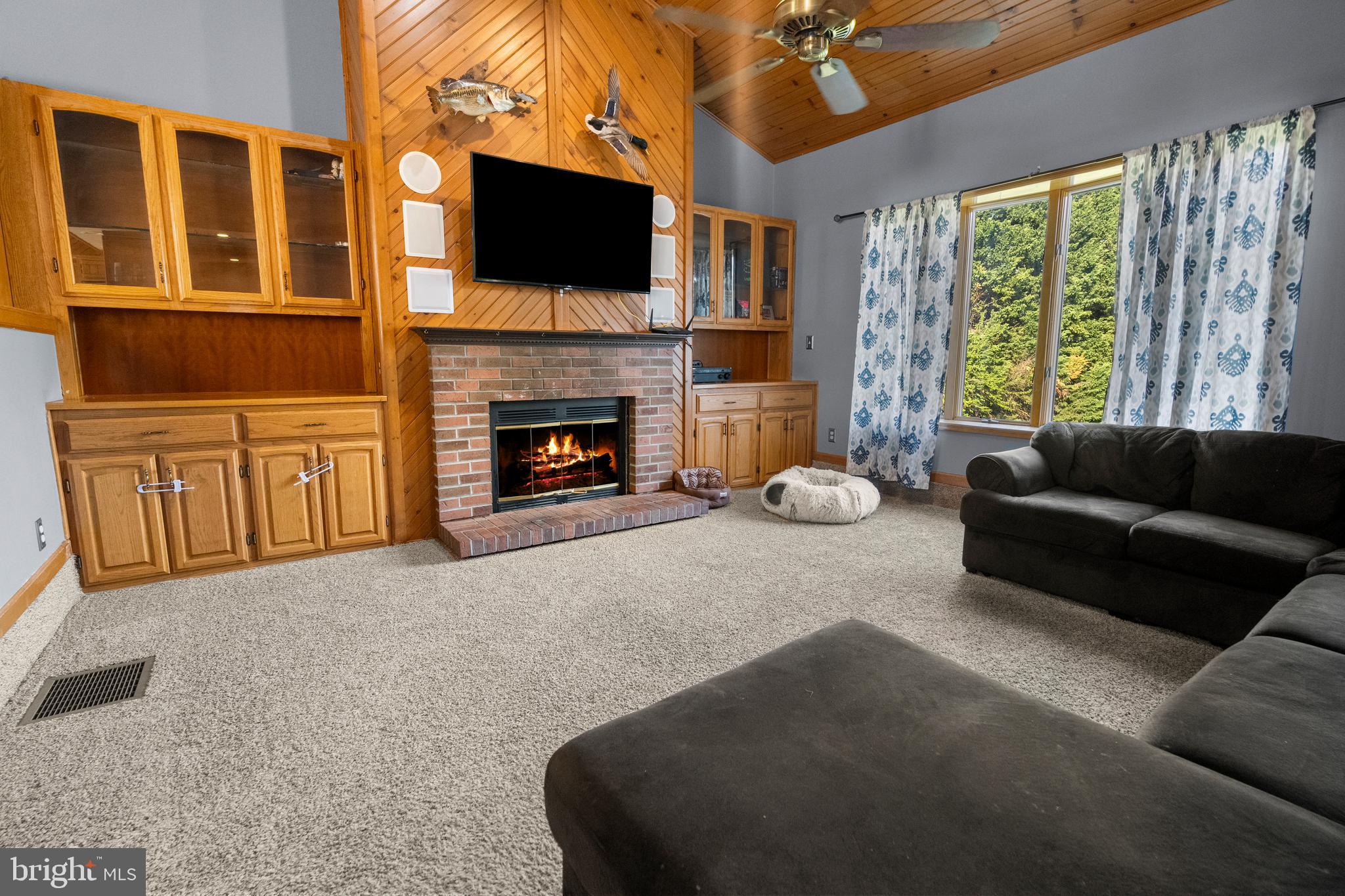 133 Roop Road Rising Sun, MD 21911 - Photo 10 of 58 a living room with furniture a fireplace and a flat screen tv