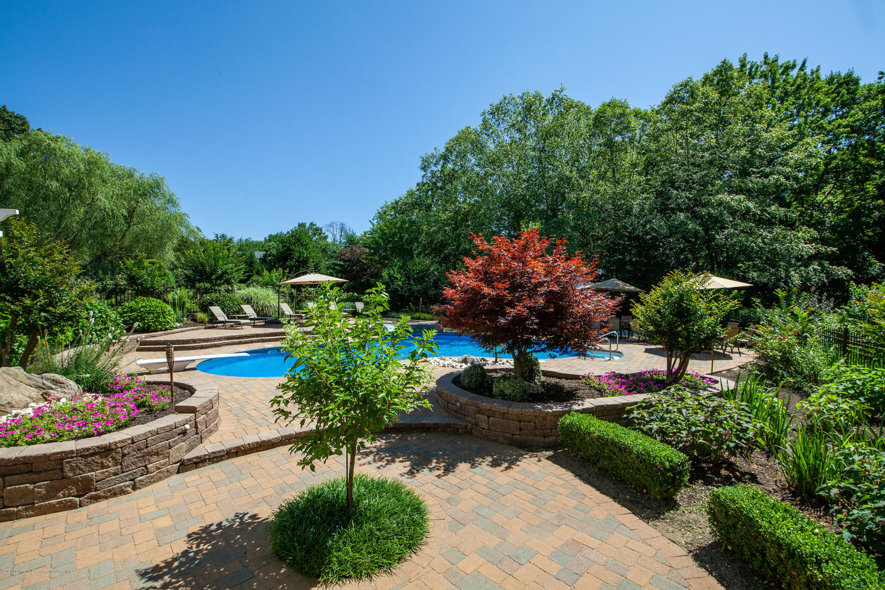 2228 Christopher Way Wall, NJ 07719 - Photo 21 of 25 a view of a backyard with plants and a garden