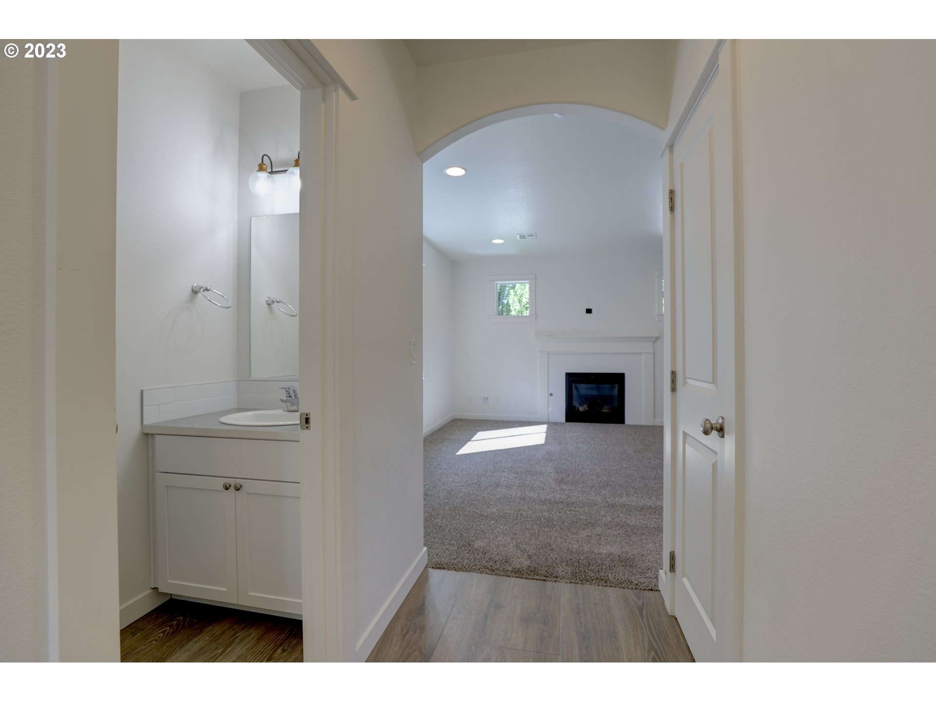 2601 Ericksen Way The Dalles, OR 97058 - Photo 5 of 37 a bathroom with a sink and a mirror