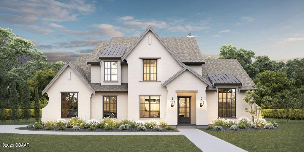 front view of a house and a yard