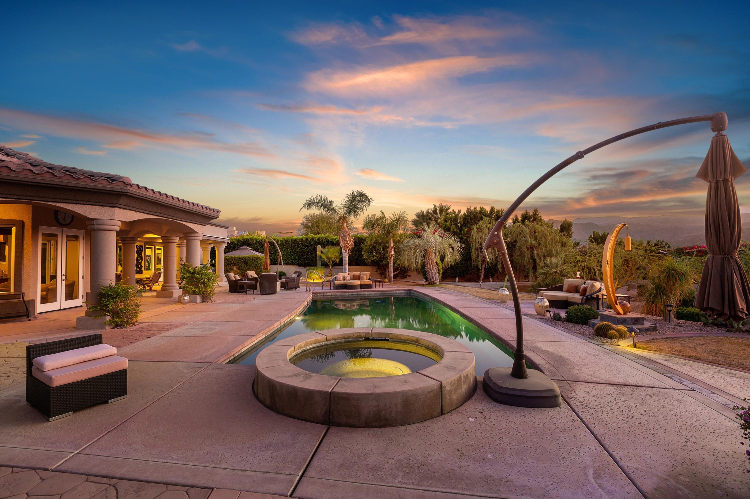 2 Ascona Terrace Rancho Mirage, CA 92270 - Photo 70 of 81 072_Backyard Twilight