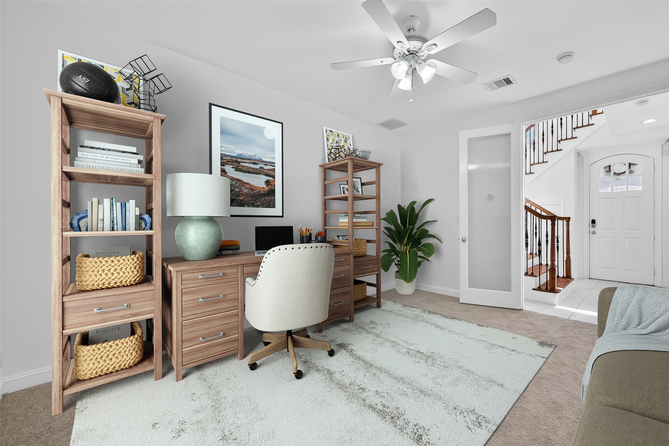 2506 Maxroy Street Houston, TX 77007 - Photo 4 of 33 Office/1st flr bedroom - virtually staged