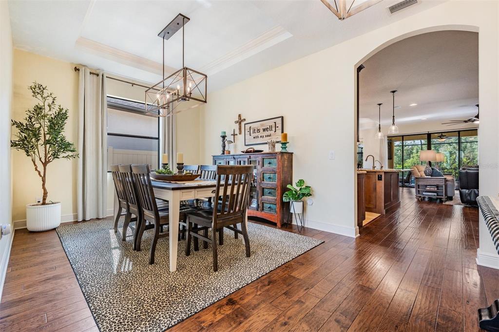 Dining area with designer touches