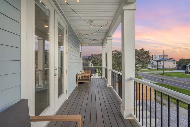 a view of balcony with couch