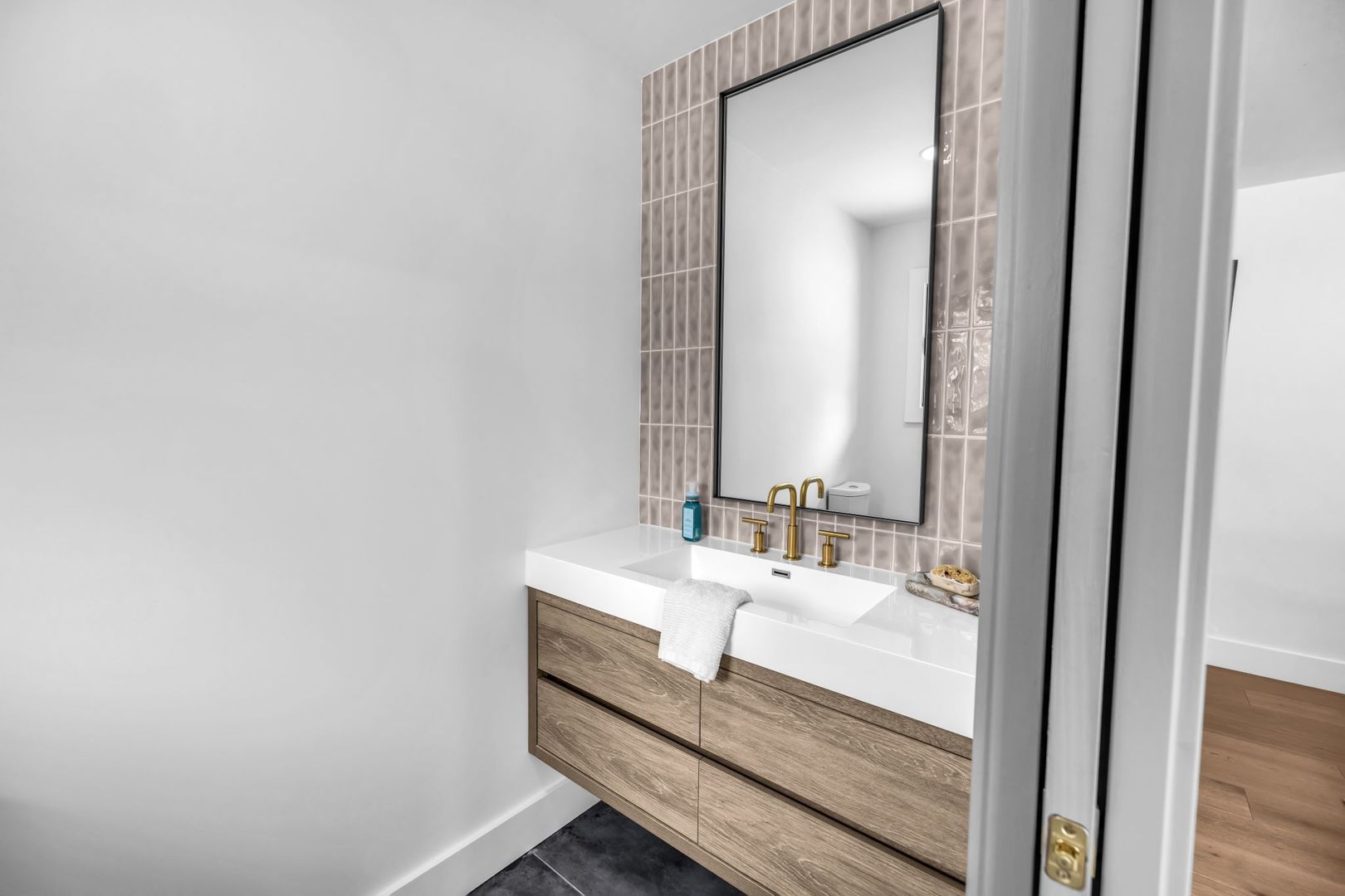 65 South Shores Drive Decatur, IL 62521 - Photo 17 of 25 a bathroom with a sink and a mirror