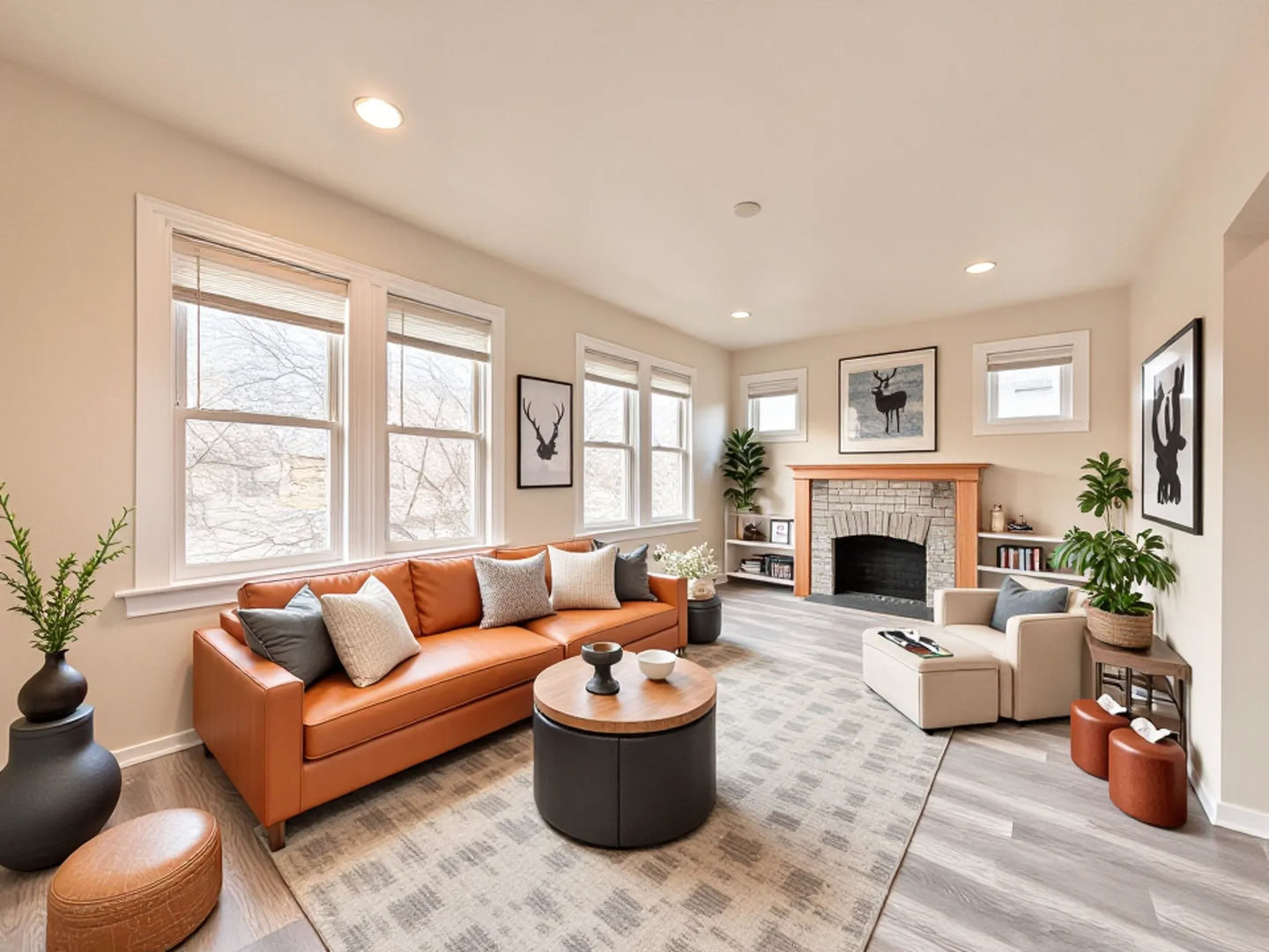 1406 West 109th Place Chicago, IL 60643 - Photo 2 of 23 a living room with furniture and a fireplace