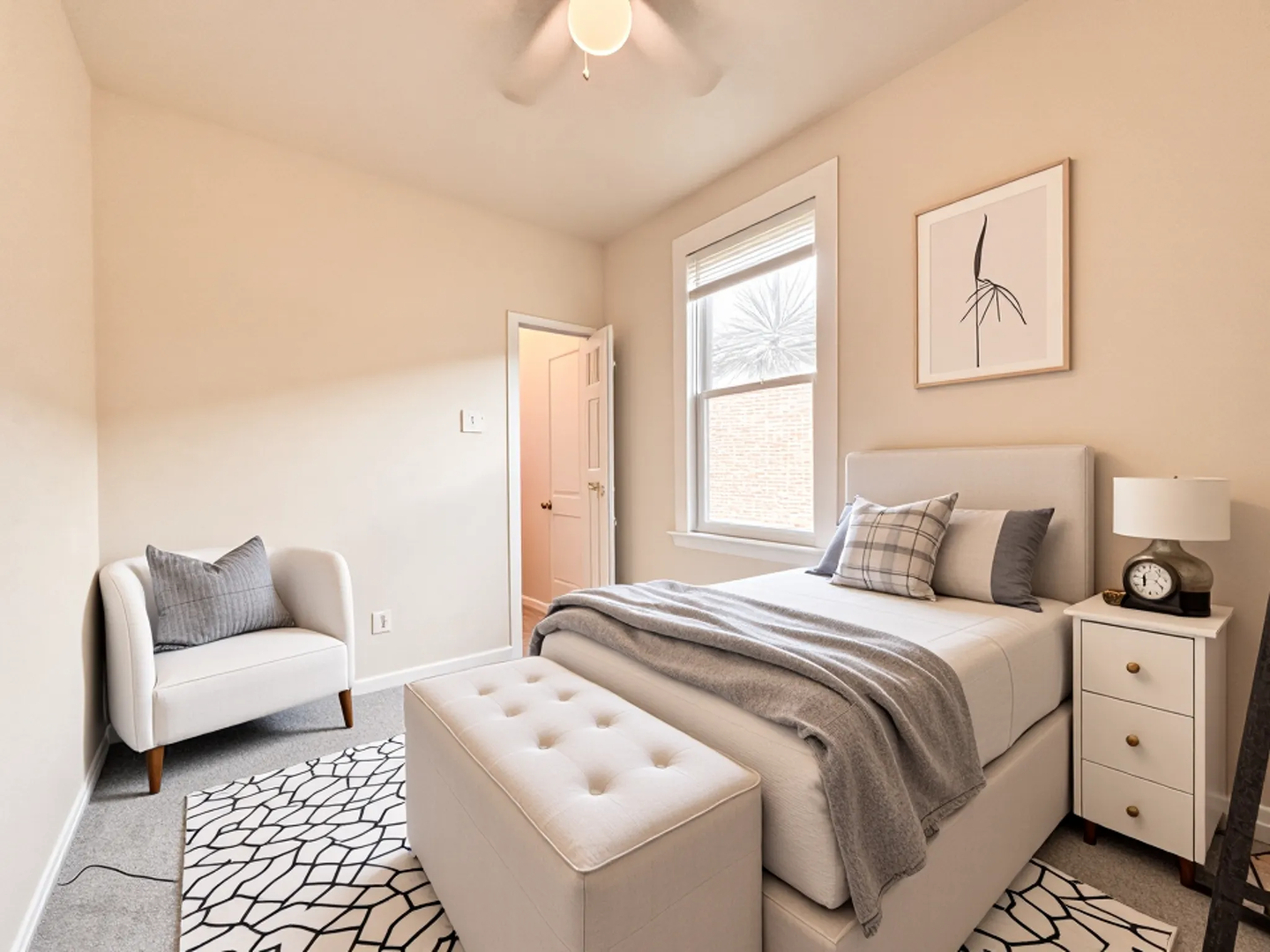 1406 West 109th Place Chicago, IL 60643 - Photo 10 of 23 a bedroom with a bed and a couch