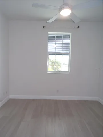 an empty room with a window