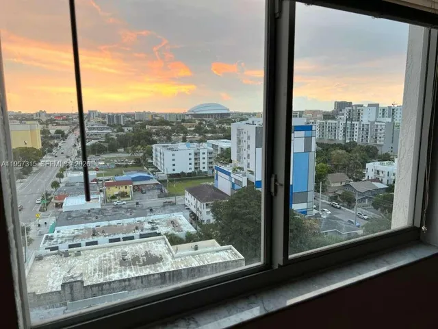 a view of a city from a window